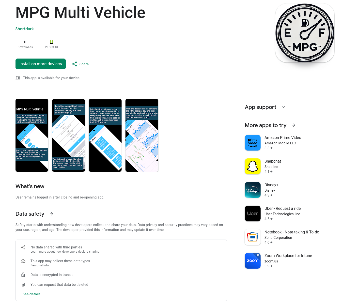 MPG Multi Vehicle on Google Play